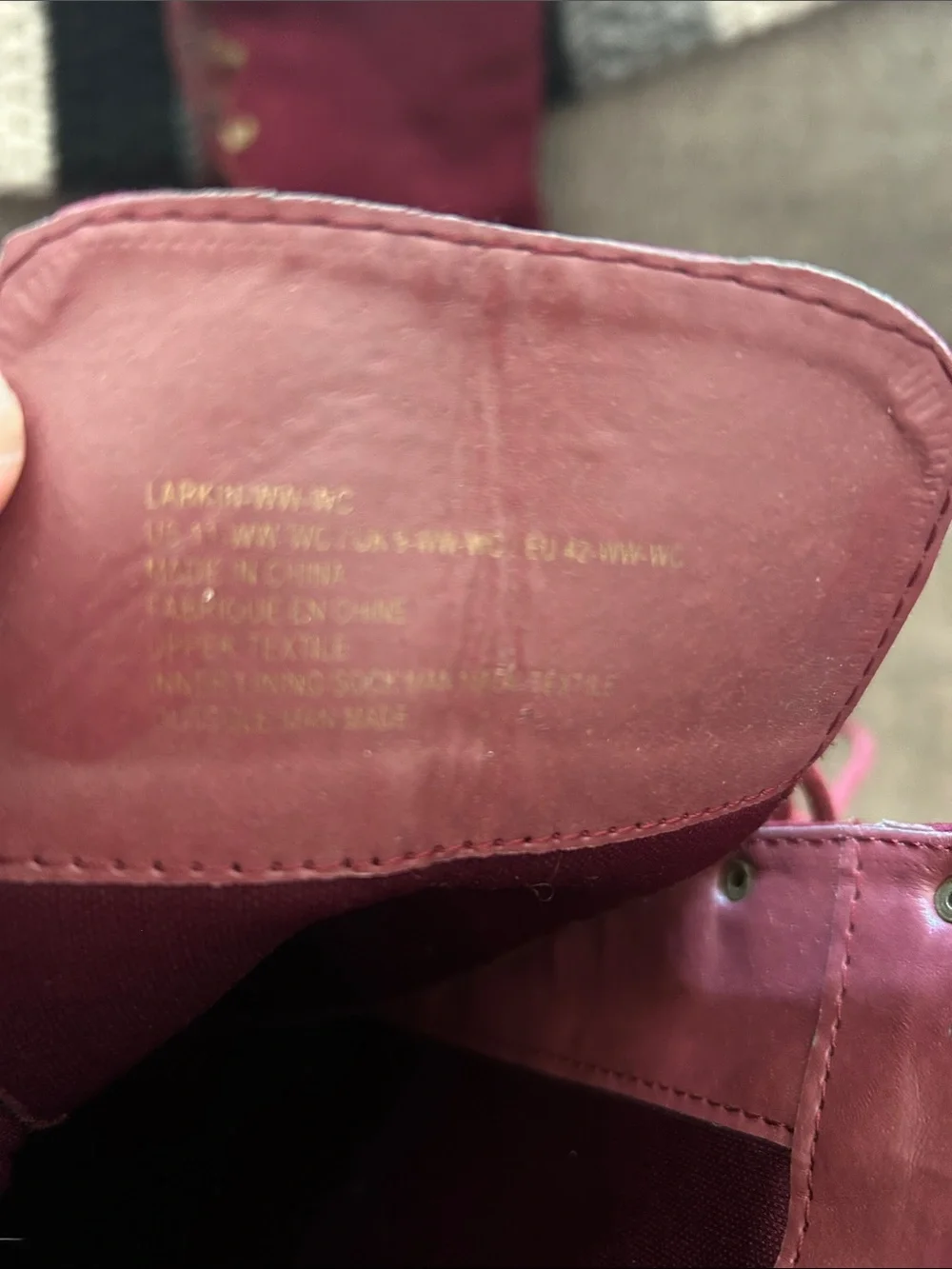 Over-the-Knee Lace-Up Boots in Burgundy